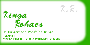 kinga rohacs business card